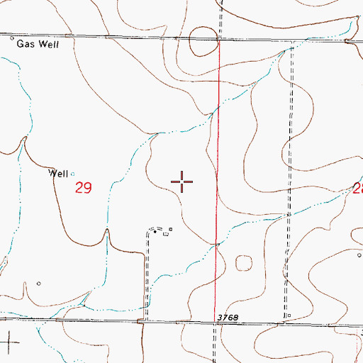 Topographic Map of 34N05W29DA__01 Well, MT