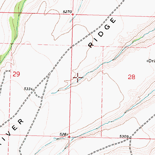 Topographic Map of 34N12W28CBBA01 Spring, MT