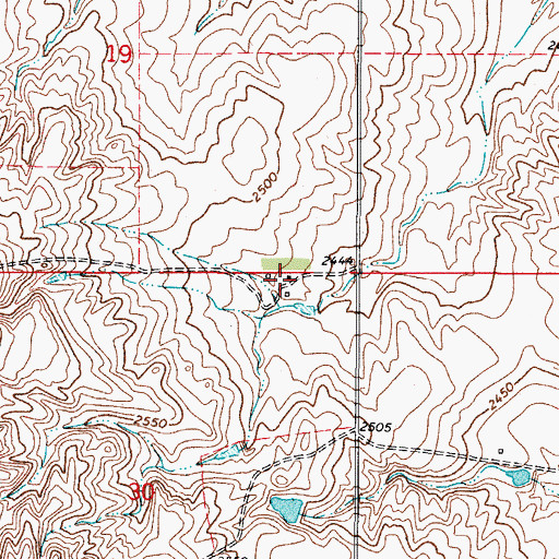 Topographic Map of 34N48E30AABA01 Well, MT