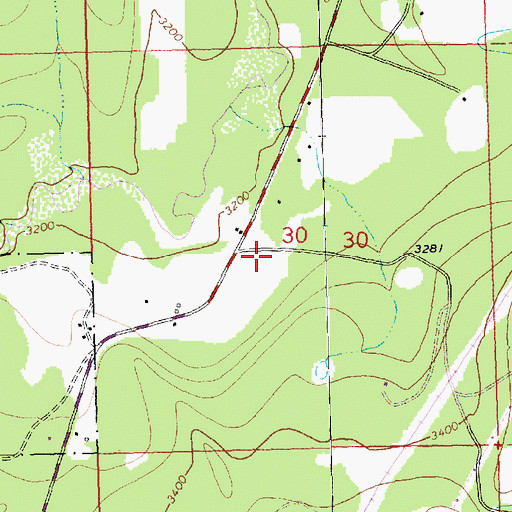 Topographic Map of 34N25W30CAAA01 Well, MT