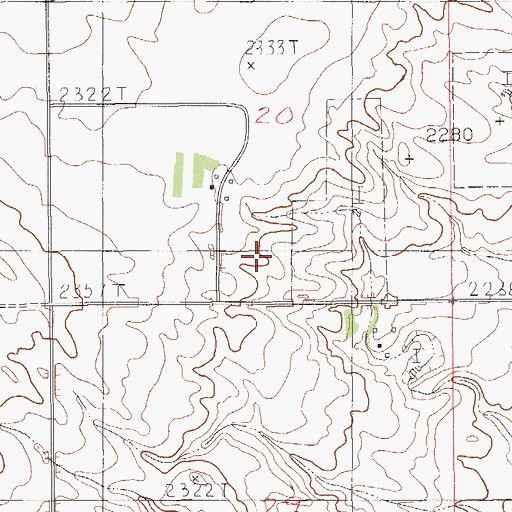 Topographic Map of 34N57E20CADC01 Well, MT