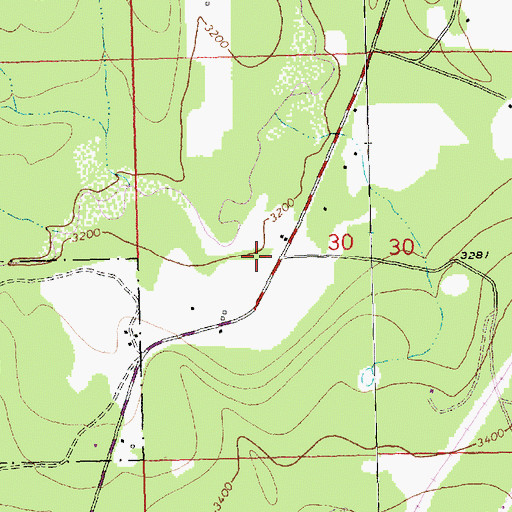 Topographic Map of 34N25W30BD__01 Well, MT