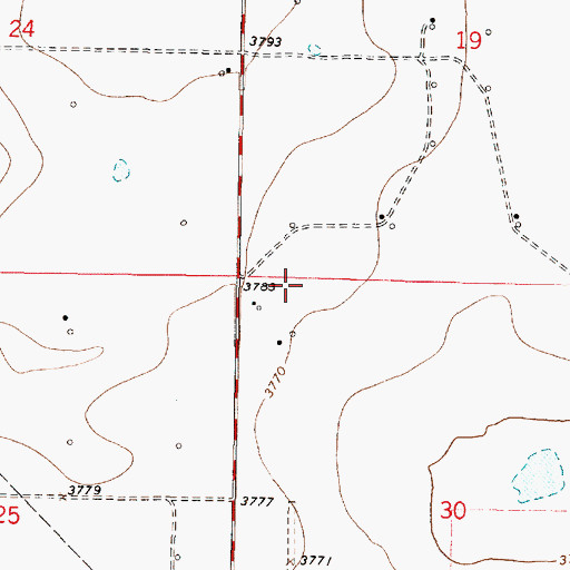 Topographic Map of 34N05W30BB__01 Well, MT