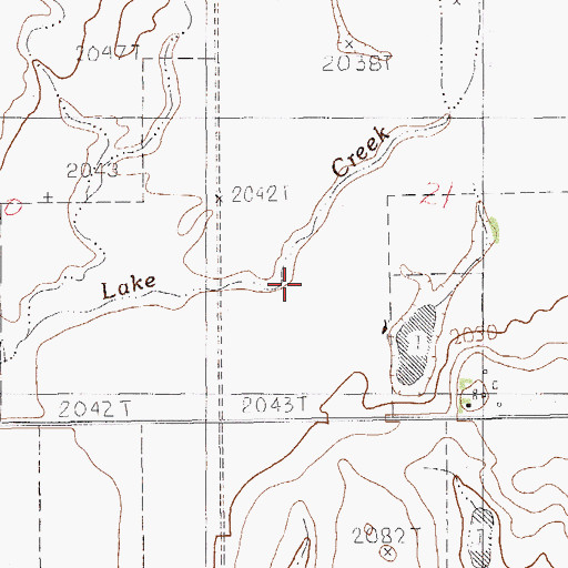 Topographic Map of 33N58E06CBDC01 Well, MT