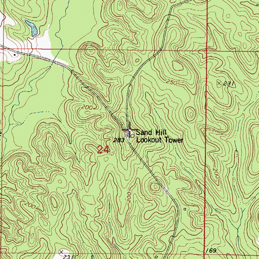 Topographic Map of Scotch Wildlife Management Area Headquarters, AL
