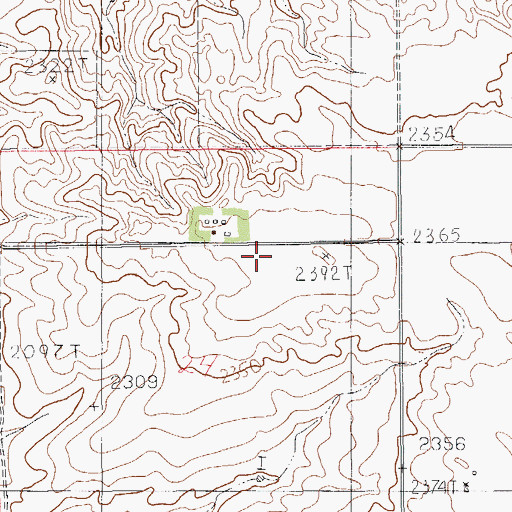Topographic Map of 34N56E24ABCC01 Well, MT