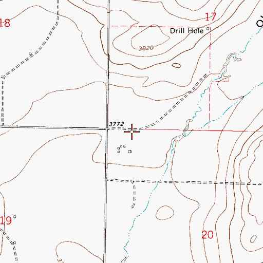 Topographic Map of 34N05W20BB__01 Well, MT