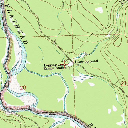 Topographic Map of 34N20W20DDA_01 Well, MT