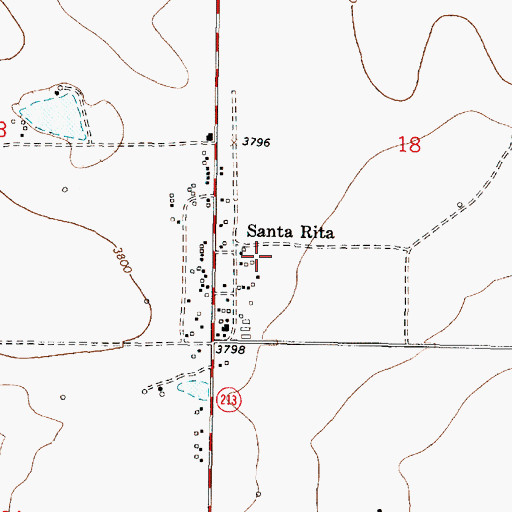 Topographic Map of 34N05W18CC__01 Well, MT