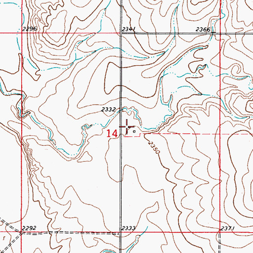 Topographic Map of 34N48E14ACCC01 Well, MT