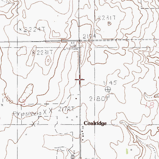 Topographic Map of 34N58E18BCBB01 Well, MT