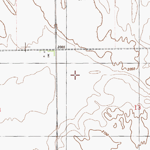 Topographic Map of 34N58E13BBDD01 Well, MT