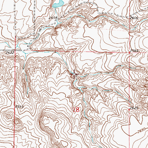 Topographic Map of 34S49E18ABCC01 Well, MT