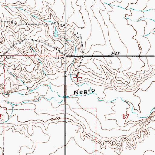 Topographic Map of 34N48E17BBCD01 Well, MT