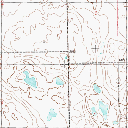 Topographic Map of 34N58E13AAAD02 Well, MT