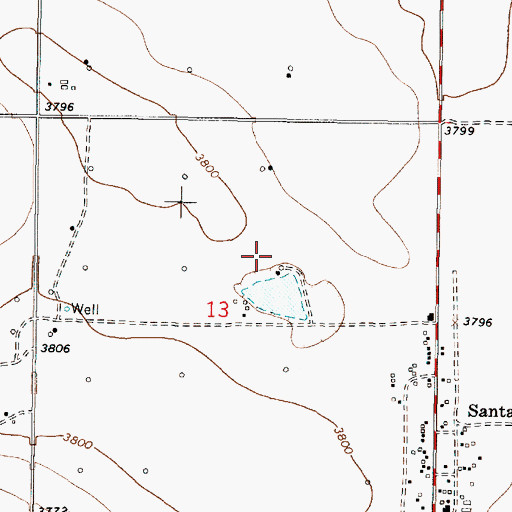 Topographic Map of 34N06W13AC__01 Well, MT