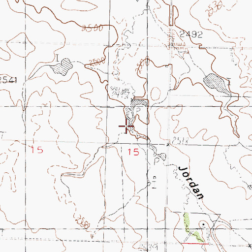 Topographic Map of 34N35E15DA__01 Well, MT