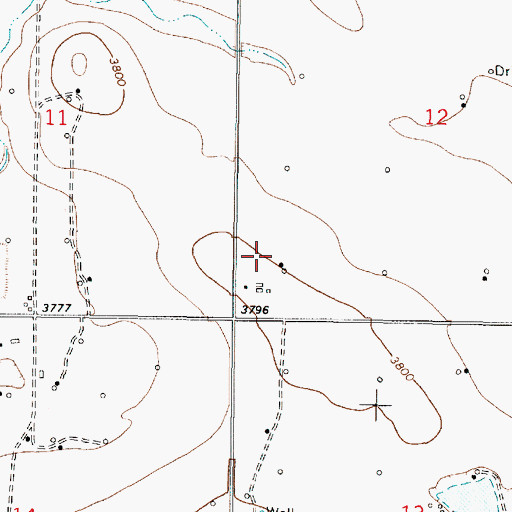 Topographic Map of 34N06W12CC__01 Well, MT