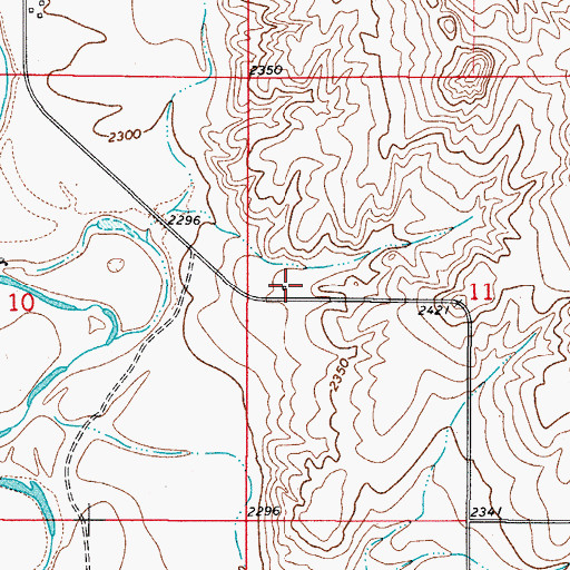 Topographic Map of 34N48E11BCCD01 Well, MT