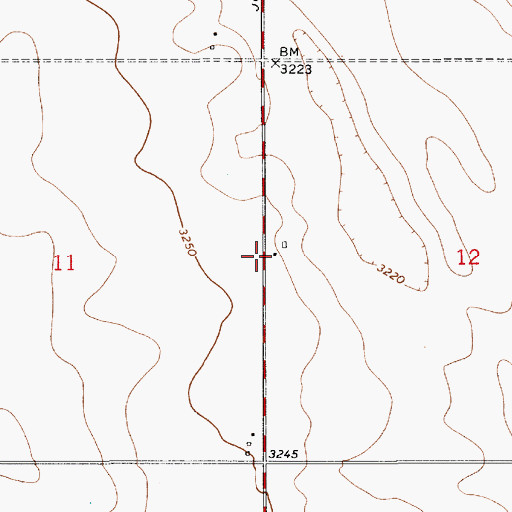 Topographic Map of 34N07E12BCCC01 Well, MT