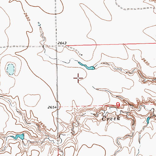 Topographic Map of 34N18E09BBAD01 Well, MT