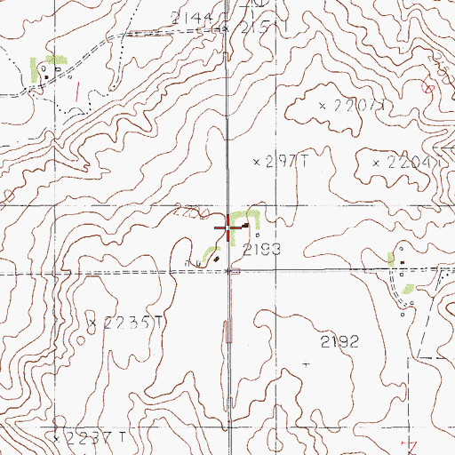 Topographic Map of 34N58E06CCCB01 Well, MT