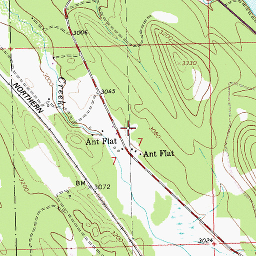 Topographic Map of 34N25W07ACDB01 Well, MT
