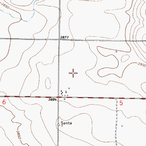 Topographic Map of 34N05W05BC__01 Well, MT