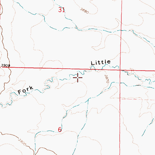 Topographic Map of 34N07W06ABAA01 Well, MT