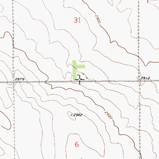 Topographic Map of 35N11E31DCCC01 Well, MT