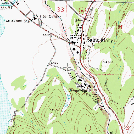 Topographic Map of 35N14W34CCCA01 Well, MT