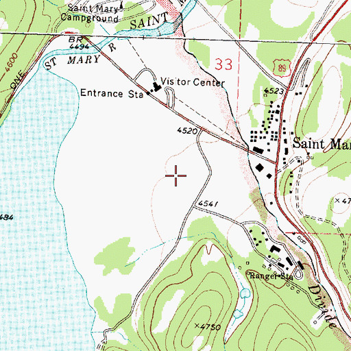 Topographic Map of 35N14W33DDBA01 Well, MT