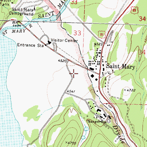 Topographic Map of 35N14W33DADD01 Well, MT