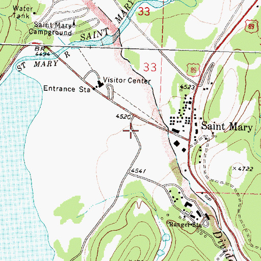 Topographic Map of 35N14W33DADC01 Well, MT