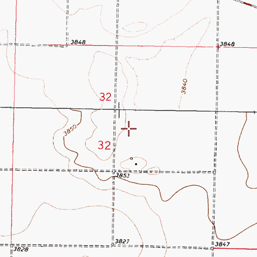 Topographic Map of 35N06W32AC__01 Well, MT