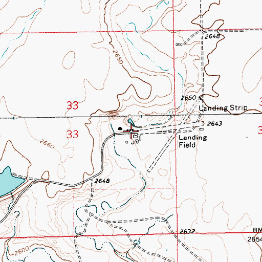 Topographic Map of 35N16E33ADCB01 Well, MT