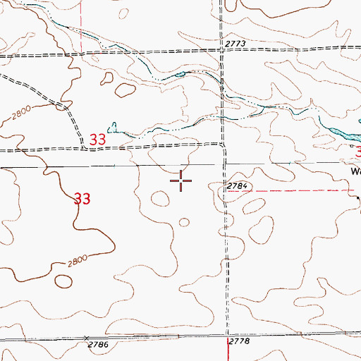 Topographic Map of 35N15E34ACCB01 Well, MT