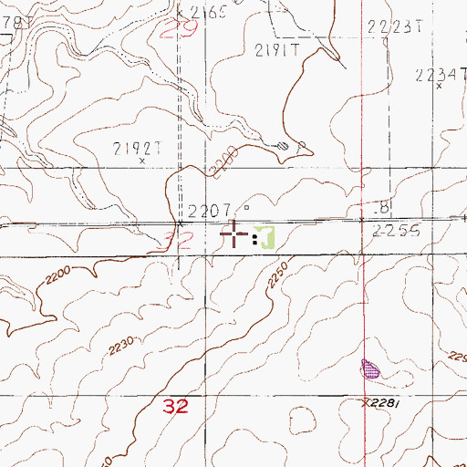 Topographic Map of 35N56E32ABAB01 Well, MT