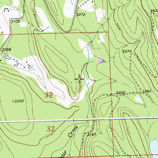 Topographic Map of 35N25W32ADCB01 Well, MT