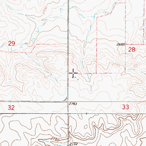 Topographic Map of 35N50E28CCBA01 Well, MT