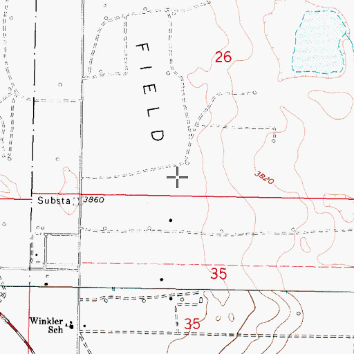 Topographic Map of 35N06W26CD__01 Well, MT