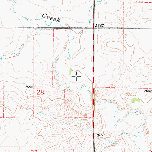 Topographic Map of 35N50E28ADCA02 Well, MT