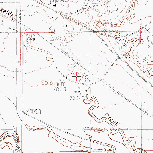 Topographic Map of 35N55E28BDAD01 Well, MT
