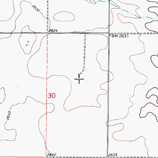 Topographic Map of 35N47E30ADCB01 Well, MT