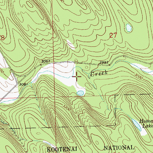 Topographic Map of 35N26W27CCAD01 Well, MT