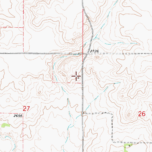 Topographic Map of 35N50E27AADD01 Well, MT
