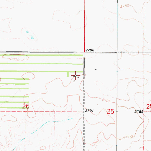 Topographic Map of 35N49E26AADD01 Well, MT