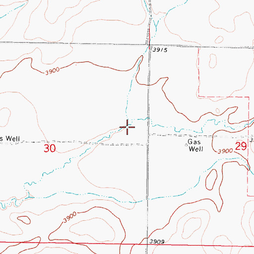 Topographic Map of 35N05W30AD__01 Well, MT