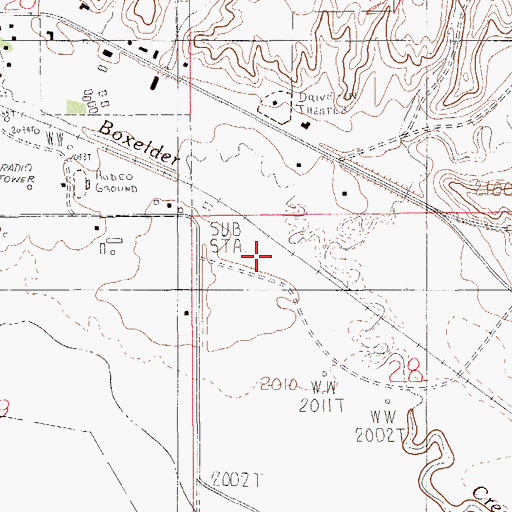 Topographic Map of 35N55E28BBAD01 Well, MT