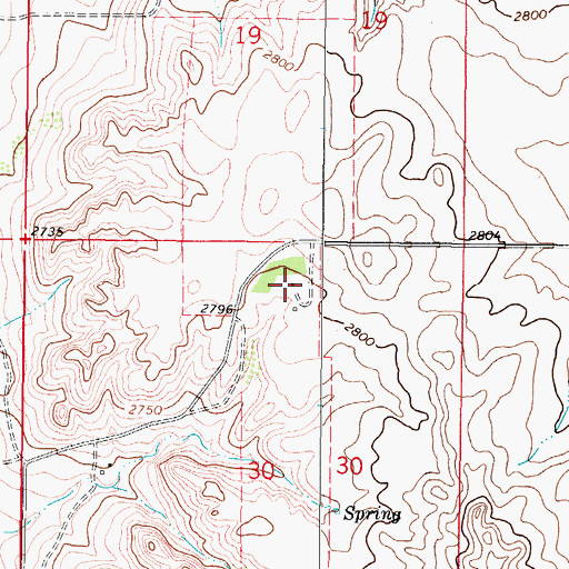 Topographic Map of 35N45E30ABCA01 Well, MT